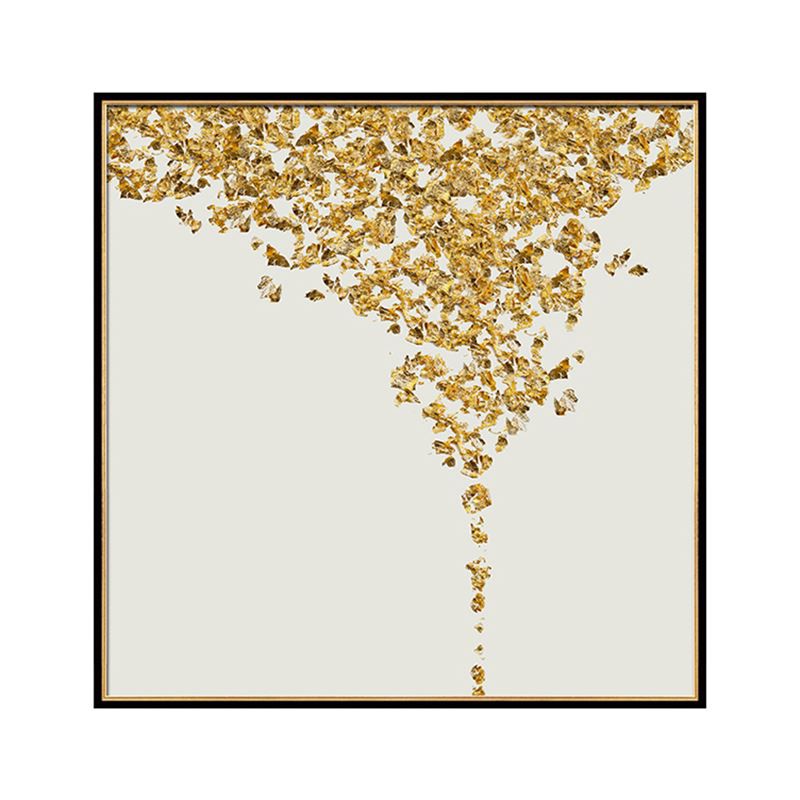 現(xiàn)代簡(jiǎn)約客廳裝飾畫抽象風(fēng)格臥室床頭掛畫  晶瓷畫 金色年華