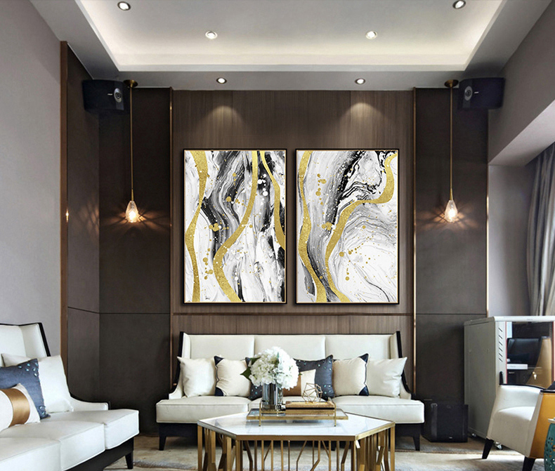 現(xiàn)代簡約抽象裝飾畫 辦公室樣板間沙發(fā)背景墻客廳臥室壁掛畫 晶瓷畫