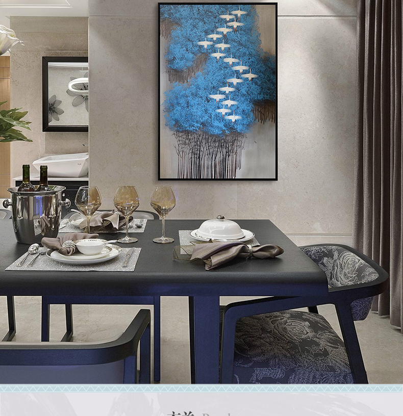 現(xiàn)代簡(jiǎn)約抽象畫(huà) 客廳掛畫(huà)臥室藝術(shù)裝飾畫(huà) 手繪油畫(huà)  白雁過(guò)林