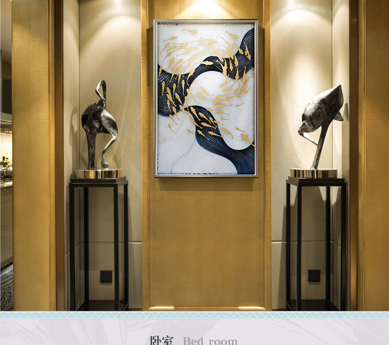 輕奢玄關(guān)裝飾畫 實(shí)物畫 餐廳壁畫 客廳組合掛畫 墻畫 遨游