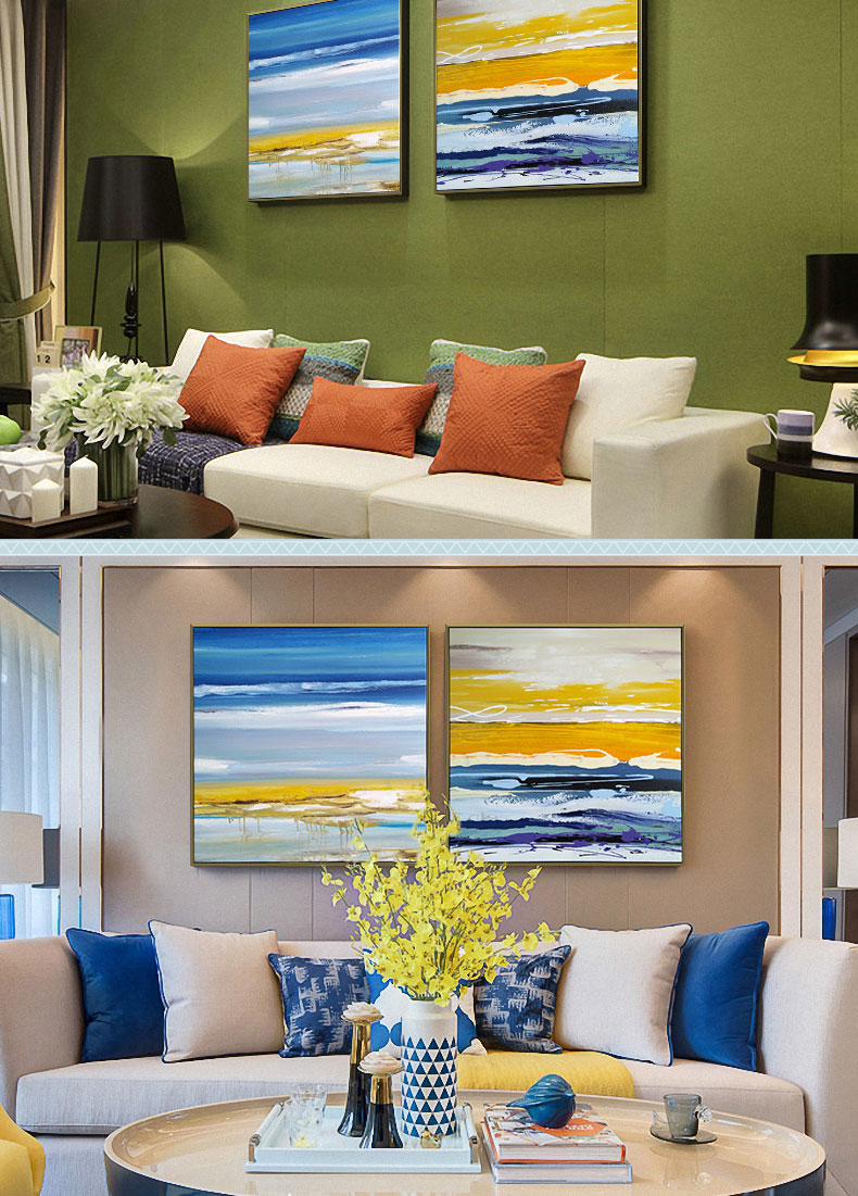 手繪油畫 客廳臥室裝飾畫餐廳壁畫 方版現(xiàn)代簡約抽象畫  無際