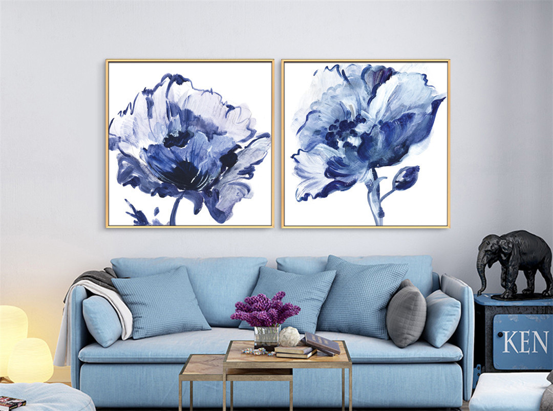 現(xiàn)代簡約植物系列壁畫餐廳裝飾畫玄關掛畫晶瓷畫 雙拼系列