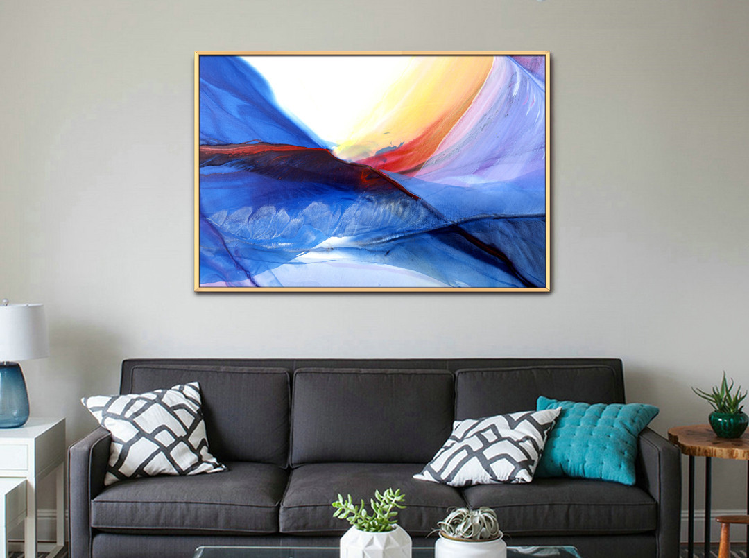 客廳裝飾畫(huà)新中式書(shū)房辦公室配畫(huà)晶瓷畫(huà)壁畫(huà)  抽象羽毛系列