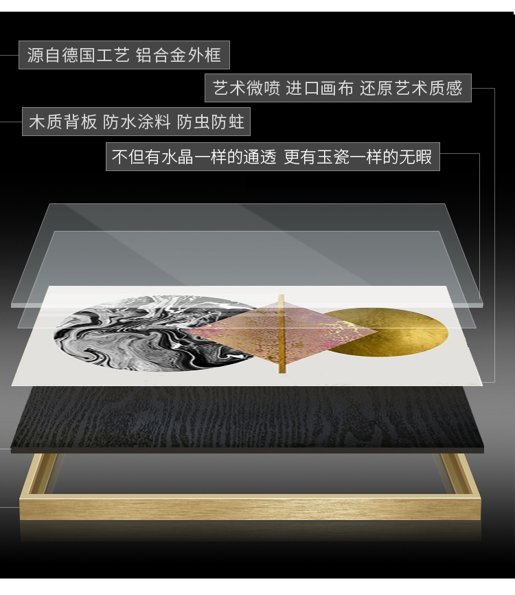 新中式裝飾 畫現(xiàn)代簡約客廳壁畫 走廊過道晶瓷畫 現(xiàn)代簡約輕奢玄關(guān)畫