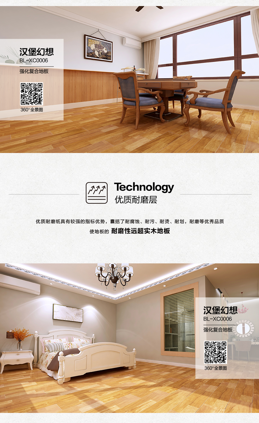 雅柏麗地板 強化復合地板 強化復合地板十大品牌 BL-XC0006漢堡幻想