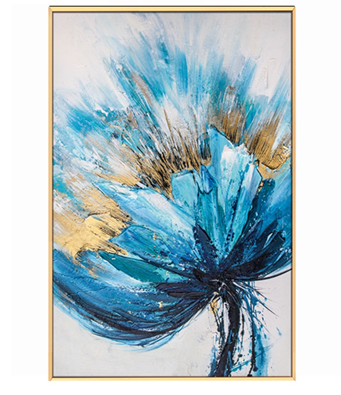 現(xiàn)代簡(jiǎn)約客廳裝飾畫 臥室原創(chuàng)手繪畫 走廊過(guò)道環(huán)保PS框掛畫 藍(lán)花