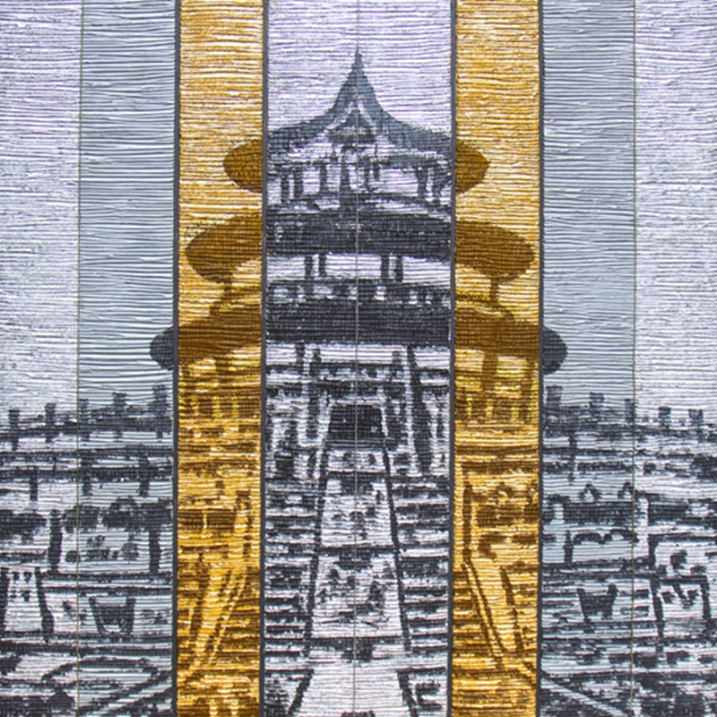 新中式客廳裝飾畫 臥室原創(chuàng)純手繪畫 玄關(guān)環(huán)保PS框掛畫 天壇