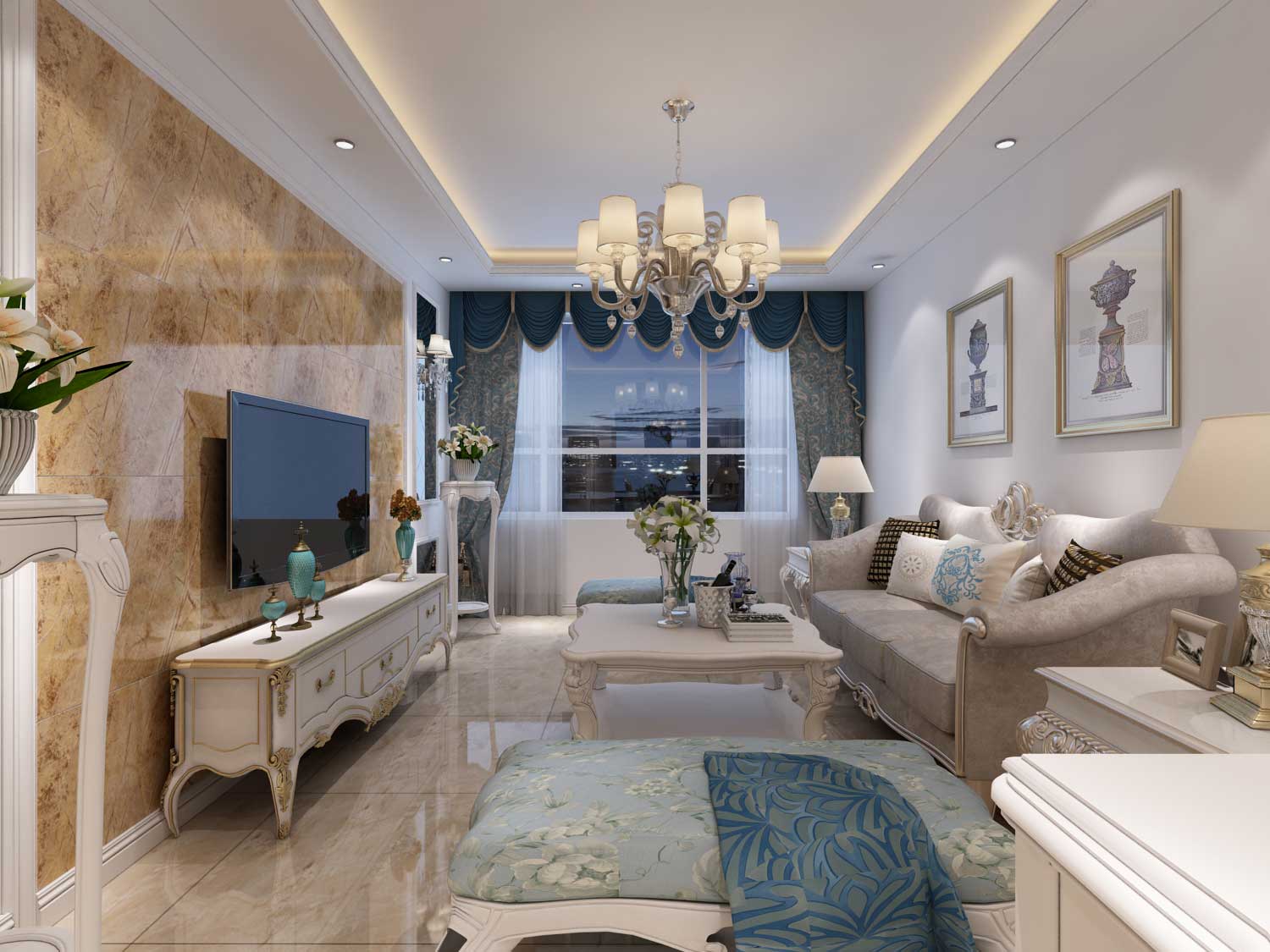 遼陽(yáng)裝修公司簡(jiǎn)歐風(fēng)格裝修案例欣賞